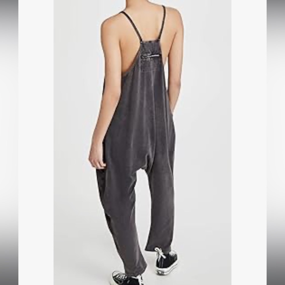 Free People Washed Charcoal Scoop-Neck Jumpsuit - Picture 3 of 14